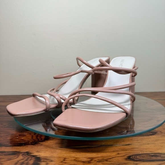 NINE WEST Strappy Open Toe Heel Sandals Platform Block Heels Size 13 - Picture 4 of 15